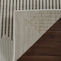 Aurora Beige Tribal Stripe Rug