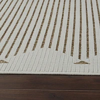 Aurora Beige Tribal Stripe Rug