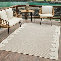 Aurora Beige Tribal Stripe Rug