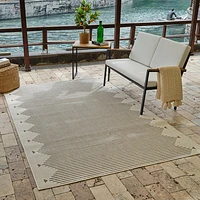 Aurora Beige Tribal Stripe Rug