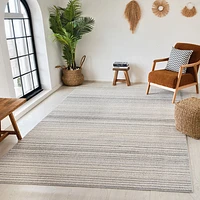 Bali 1863 Cream Gradient Striped Rug – 5 x 8'