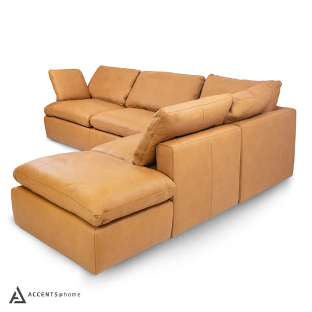 Aline Genuine Leather Sectional