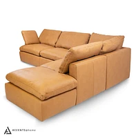 Aline Genuine Leather Sectional