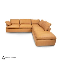 Aline Genuine Leather Sectional