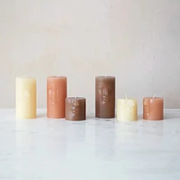 Unscented Face Pillar Candle