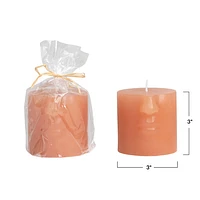 Unscented Face Pillar Candle