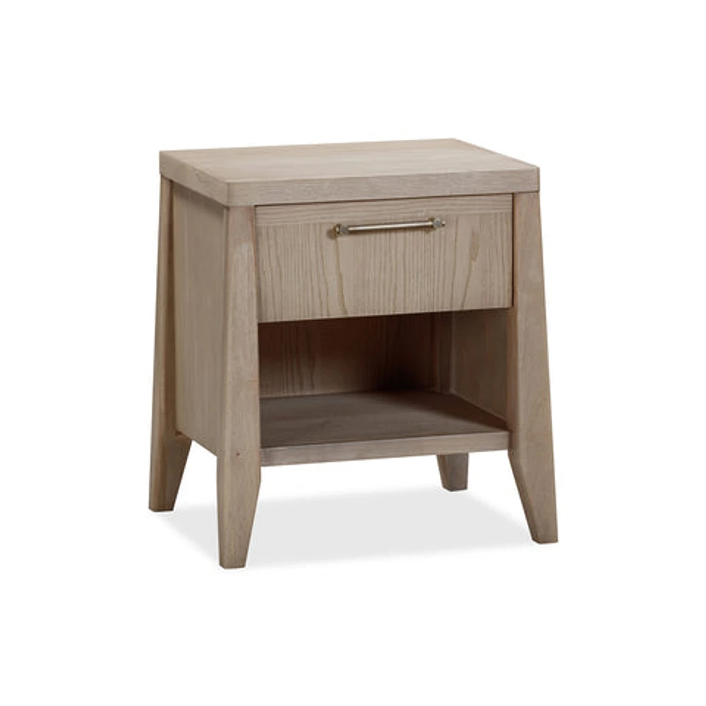 Sumire One Drawer One Shelf Ash Wood Nightstand in Ginger