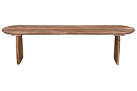 Ingrid Oval Solid Acacia Wood Dining Bench