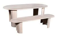 Klimt Solid Mango Wood Dining Bench