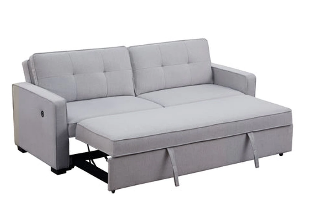 Victor Pop Up Sofa Bed With USB - Grey