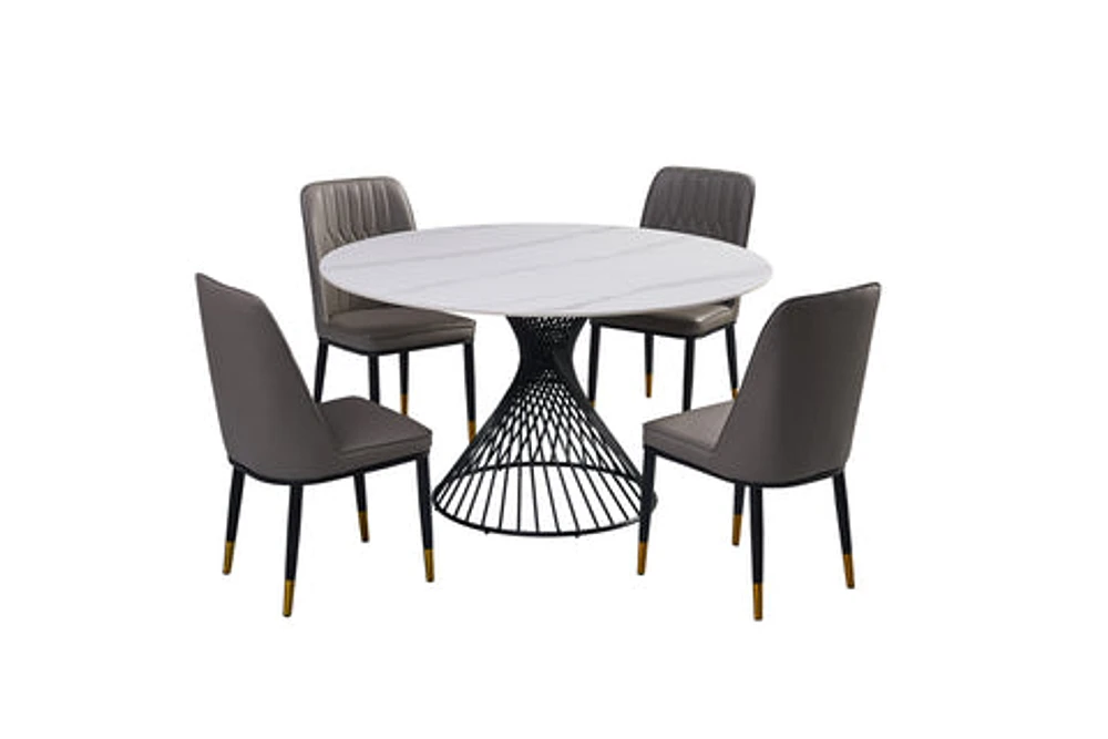 Josie 53” Round Sinterered Stone Dining Table