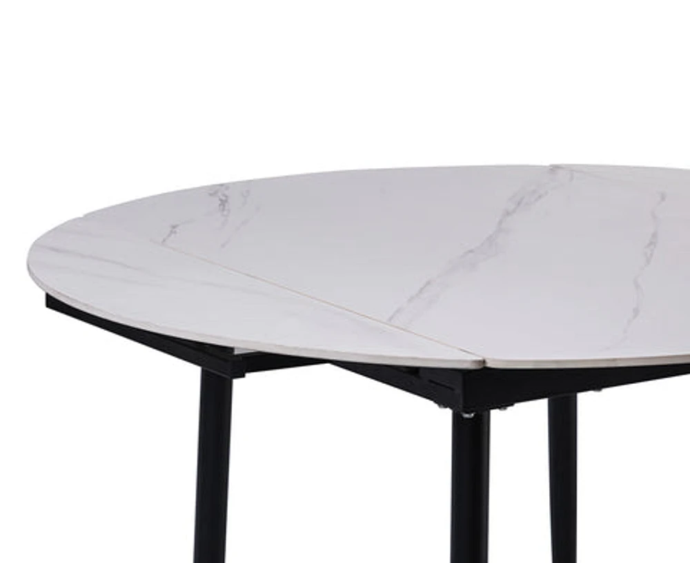 Jess 2.0 Round Extendable Dining Table - White