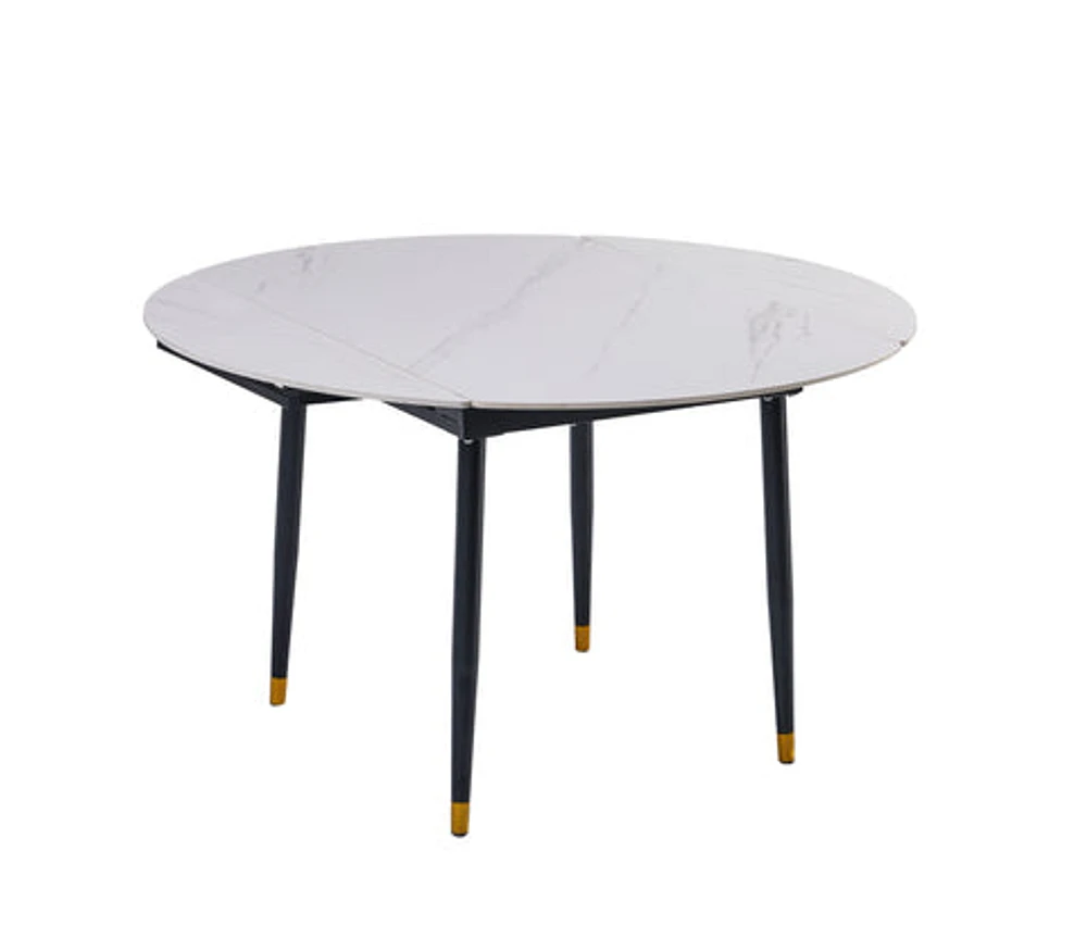 Jess 2.0 Round Extendable Dining Table - White