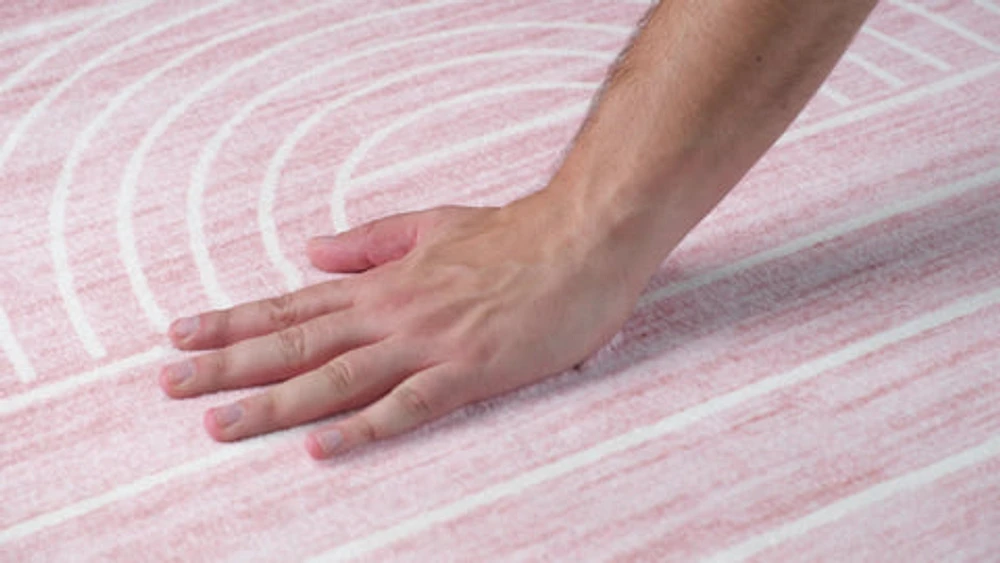 Pastel Pink Daisy Delight Area Rug