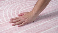 Pastel Pink Daisy Delight Area Rug