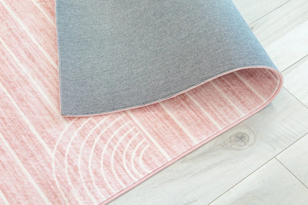 Pastel Pink Daisy Delight Area Rug