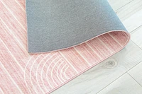 Pastel Pink Daisy Delight Area Rug