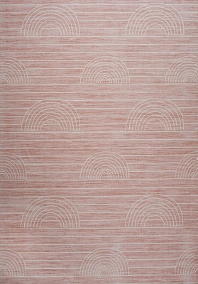 Pastel Pink Daisy Delight Area Rug