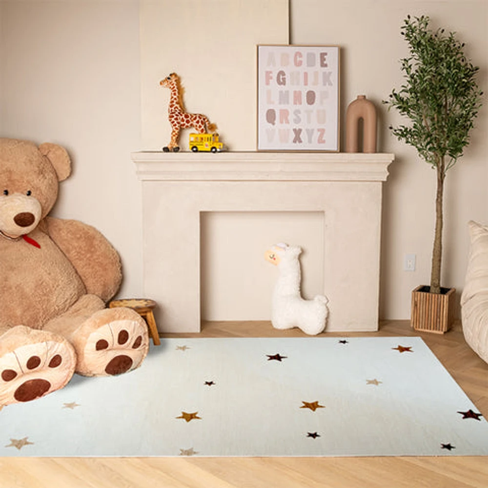 Cream Daisy Charm Floral Area Rug