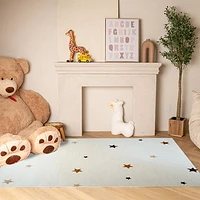 Cream Daisy Charm Floral Area Rug