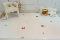 Cream Daisy Charm Floral Area Rug