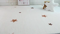 Cream Daisy Charm Floral Area Rug
