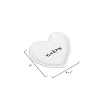 You and Me Ceramic Heart Dish