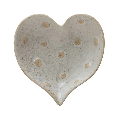 Stoneware Heart Shaped Dish