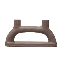 Stoneware Double Taper Holder, Matte Brown Finish