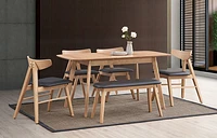 Rocca 59" Leg Table - Natural Oak