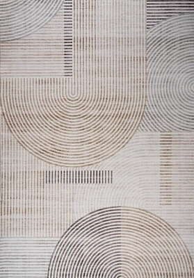 Europa Beige Modern Geometric Area Rug – 7' x 10'