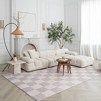 Europa Beige Modern Lines Area Rug