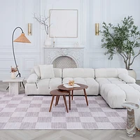 Europa Beige Modern Lines Area Rug