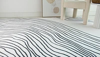 Europa Black Contemporary Rug with Neutral Accents
