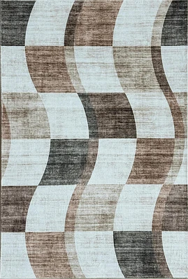 Europa Brown Distressed Pattern Area Rug