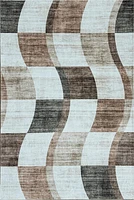 Europa Brown Distressed Pattern Area Rug