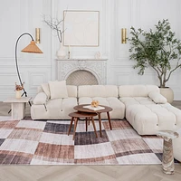 Europa Brown Distressed Pattern Area Rug