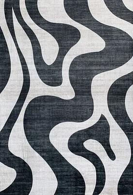 Europa Black Bold Contrast Area Rug