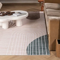Europa Beige Subtle Stripe Modern Rug