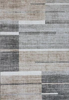 Europa Brown Contemporary Grid-Style Rug