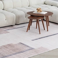 Europa Beige Minimalist Texture Rug