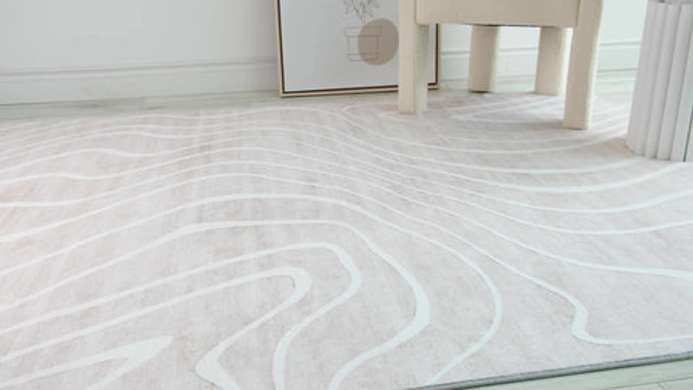 Europa Beige Tonal Stripe Area Rug
