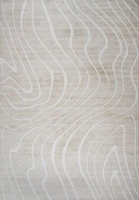 Europa Beige Tonal Stripe Area Rug