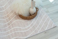 Europa Beige Tonal Stripe Area Rug