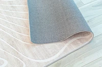 Europa Beige Tonal Stripe Area Rug