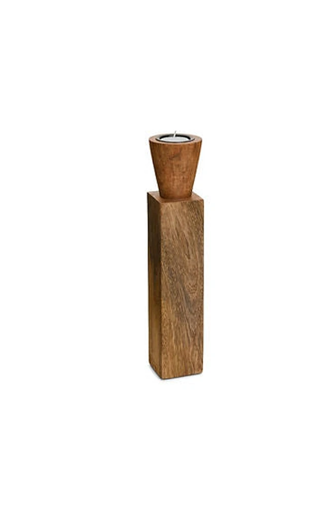 Sassari Medium Candle Holder Mango Wooden Natural