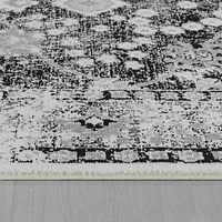 Hamilton Black Floral Medallion Area Rug