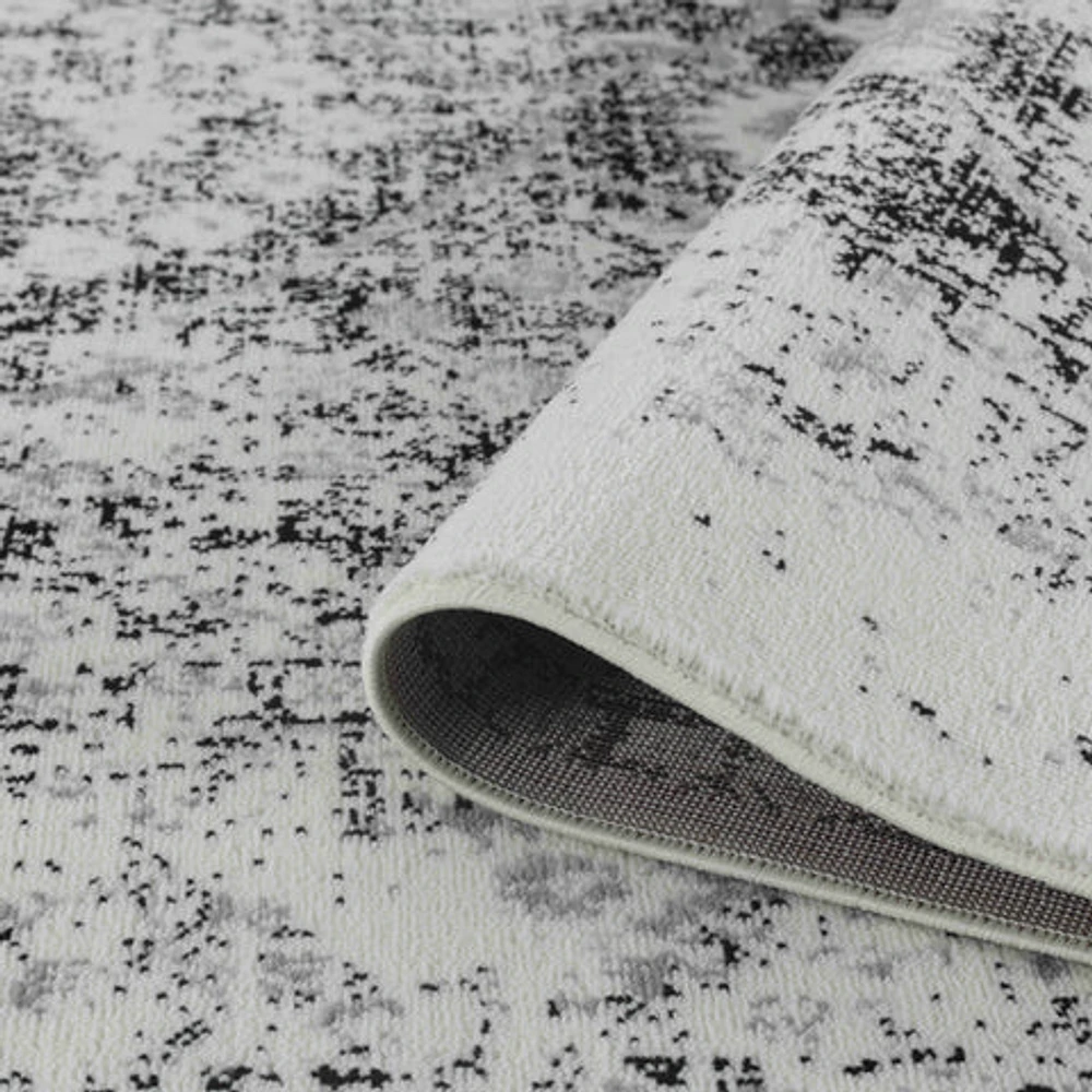 Hamilton Black Floral Medallion Area Rug