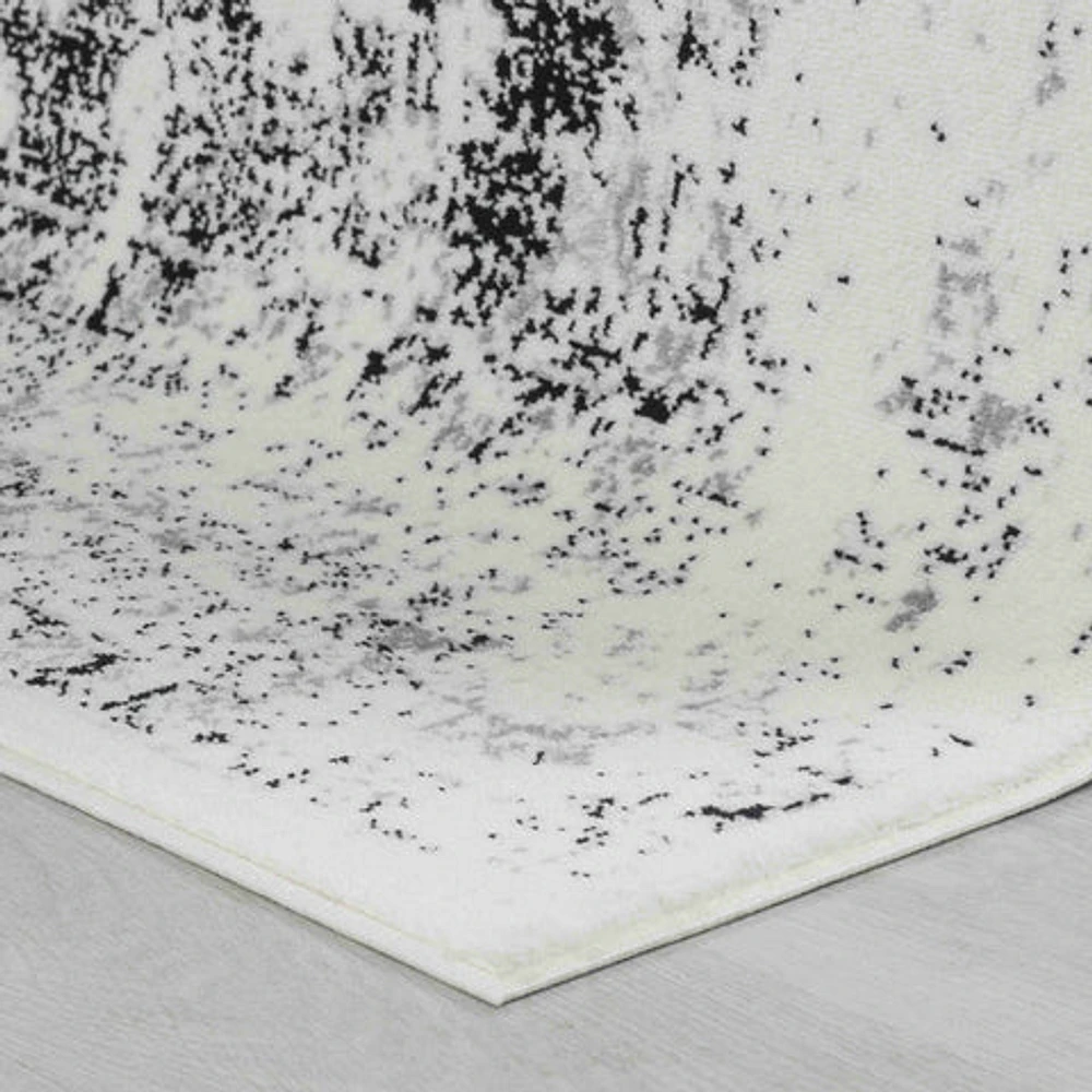 Hamilton Black Floral Medallion Area Rug