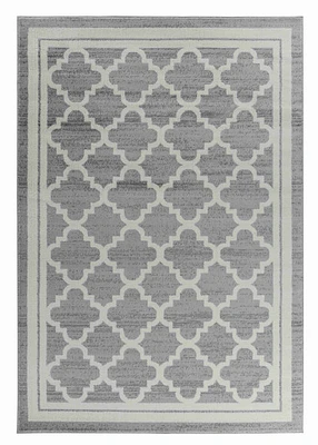 Hamilton Grey Vintage-Inspired Ornamental Rug